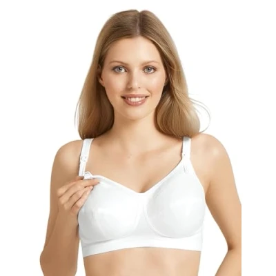 Bild av Anita Maternity dam bygellös graviditets BH Bygel Still Miss Cotton 5051, enfärgad, storlek 75G, vit (vit 006)