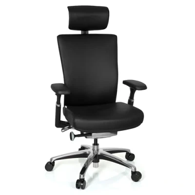 Bild av hjh OFFICE 714560 kontorsstol ERGO LINE II PRO Tyg Proffskontorsstol med ergonomiskt ryggstöd, Höjdjusterbart nackstöd, Synkrongunga som anpassas automatiskt efter användarens vikt, Integrerat