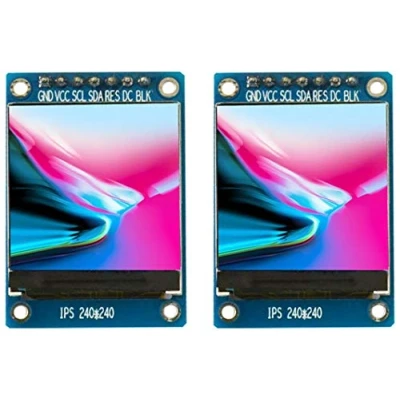 Bild av TECNOIOT 2 st 1,3 tum IPS HD TFT ST7789 Drive IC 240 x full Color LCD DisplayModule2 st. visningsläge i färg