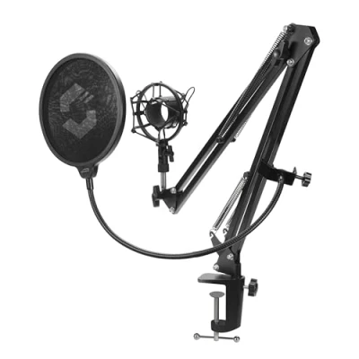 Bild av SPEEDLINK Volity Streaming Accessory Set mikrofonhållare för streamer/spel/dator/bärbar dator/bärbar dator, Shock Mount, svart, SL 800011 BK
