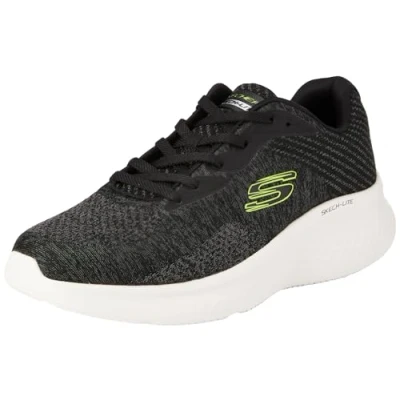 Bild av Skechers Skech lite Pro Faregrove träningsskor för män, Svart cirkulär stickad syntetisk lime trim, 40 EU