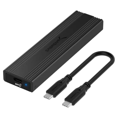 Bild av Sabrent USB 3.2 Type C verktygsfri kabinett för M.2 PCIe NVMe och SATA SSD enheter(EC SNVE)