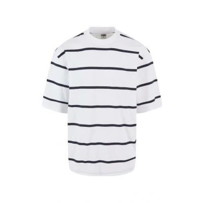 Bild av Urban Classics t shirt för män överdimensionerad ärm modern randig vit/svart L, vit/svart, L