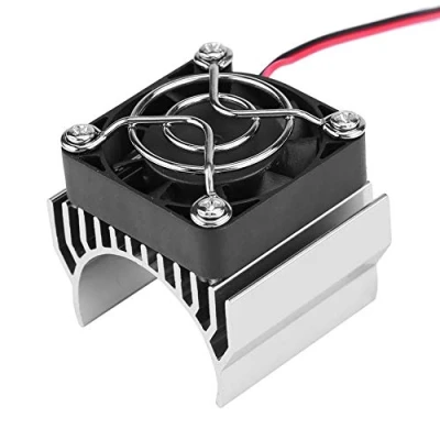 Bild av 540/550/3650 motor kylfläns med fläkt, tillbehör för elektrisk RC bilmotor i skala 1:10 (silver)