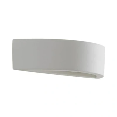 Bild av Lindby vägglampa Konstantin, bredd 30 cm, vit, gips, E14