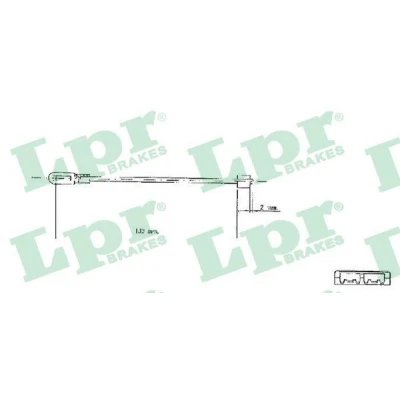 Bild av LPR C0578B Câble De Frein 130 à disque OPEL: Vectra B CC, Break, Berline, VAUXHALL: Mk1 Break