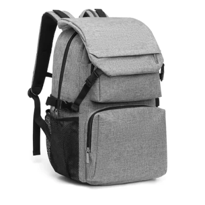 Bild av Kono Reseryggsäck 25 l stor skolväska 15,6 tum laptopryggsäck vattentät lätt handbagage för vandring camping picknick semester med flera fickor, Grå, H45*L32*W17, Avslappnad