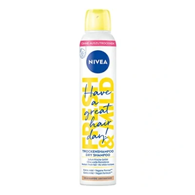 Bild av NIVEA torrschampo Fresh &amp; Mild (200 ml), extra milt spray för ljusa hårfärger med behaglig doft, torrt hårschampo som ger omedelbar friskhet