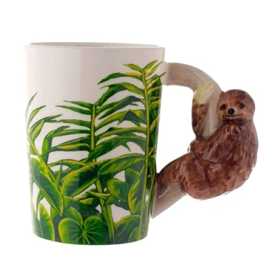 Bild av Puckator 3D kopp med sengångare handtag, te, kaffekopp, barn, pennhållare, gåva, leksak, porslin, grå, 8,5 cm