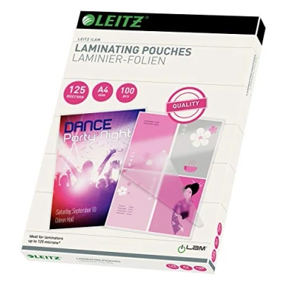 Bild av Leitz 74300002 Lamineringspåsar, 100 st, Genomskinlig