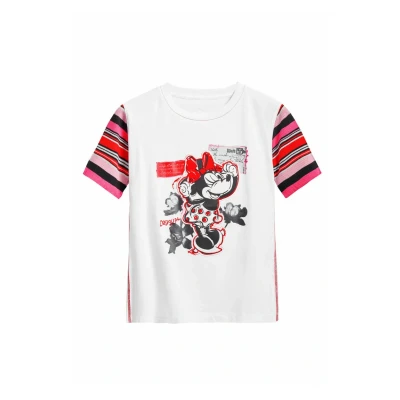 Bild av Desigual Minnie Mouse Tshirt med print, Storlek: Large, White