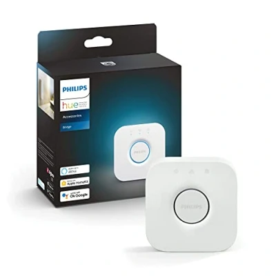 Bild av Philips Hue Bridge: kontrollenhet för smart belysning, ZigBee, kontrollera upp till 50 ljuspunkter, installationsfri, home, fungerar endast med ljuskällor och armaturer