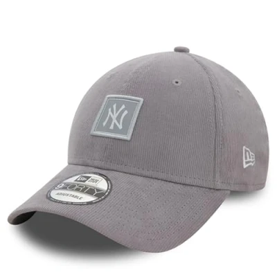 Bild av New Era MLB Grå Adjustable Keps York Yankees Corduroy Patch 9FORTY Grey @ Hatstore
