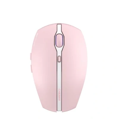 Bild av cherry GENTIX BT, trådlös Bluetooth mus, funktion för flera enheter upp till 3 slutenheter, växlingsbar upplösning (1000/2000 dpi), 7 knappar och rullhjul, batteridriven, blossom