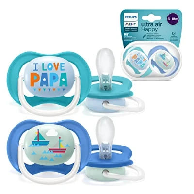 Bild av Philips Avent SCF080/03 Ultra Air Pacifier 2 pack assorted colors