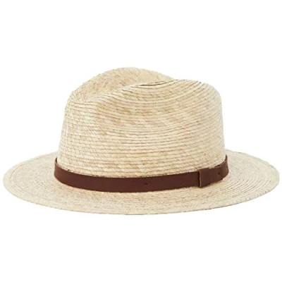 Bild av Brixton Beige Straw Hatt Messer Tan Fedora Hat @ Hatstore