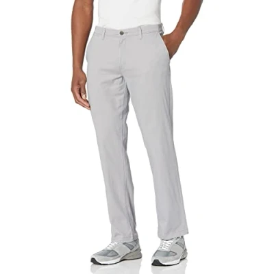 Bild av Amazon Essentials herr rak passform vardaglig stretch chinos byxa, ljusgrå, 33 B x 34 L