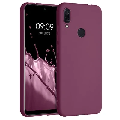 Bild av kwmobile Fodral kompatibelt med Xiaomi Redmi Note 7/Note 7 Pro mjukt silikonfodral vinröd lila