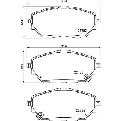 Bild av HELLA 8DB 355 037 761 Jeu de plaquettes frein avec indicateur d&#039;usure accessoires TOYOTA: C HR, Corolla XII Break, 3/5 portes