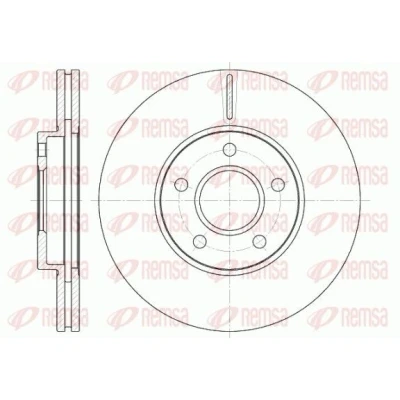 Bild av REMSA 6662.10 Disque de frein Essieu avant 277,9, 277,9 24 5 ventilé FORD: Transit Connect V408 Van, Mk1 Tourneo