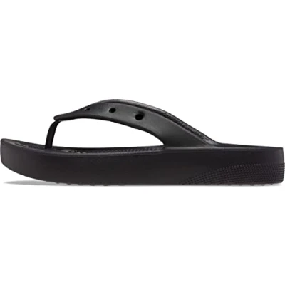 Bild av Crocs Classic Platform FLIP Badsandaler, Storlek: 38/39, Black Konstmaterial