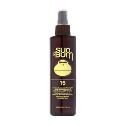 Bild av Sun Bum fuktgivande tanning olja, SPF 15, 25 ml flaska, skyddar mörk ekologisk kokosolja, aloe vera