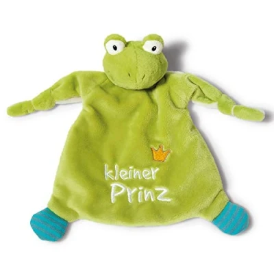 Bild av NICI gosigt groda &#039;Little Prinz&#039; 25 x cm snuffelduk från 0+ månader gosig handduk för spädbarn och småbarn babygosedjur/snuffelduk gosefilt flickor pojkar 40045
