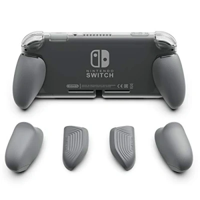 Bild av Skull &amp; Co. GripCase Lite: A Comfortable Protective Case with Replaceable Grips [to fit All Hands Sizes] for Nintendo Switch Lite [No Carrying Case] Gray