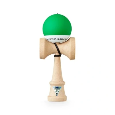 Bild av KROM Kendama Pro Pop mörkgrön japansk bilboquet träleksak för vuxna och barn Förpackning: Reservsnöre + klistermärken som erbjuds