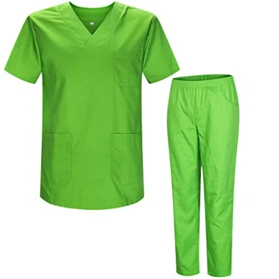 Bild av MISEMIYA Uniforms Scrub Unisex Medicinska Uniformer Sanitära Set BZ 817 8312, Äppelgrön 21, 5XL Vuxen, Grönt,