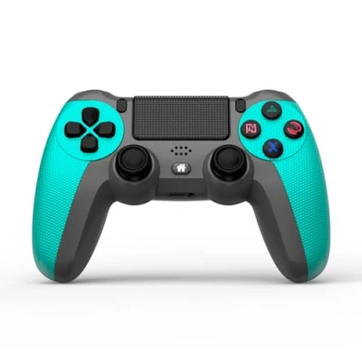 Bild av NK Fjärrkontroll för PS4/PS3/Trådlös PC/Mobil Trådlös Controller med Dualshock, 6 axlig detekteringsfunktion, LED ljus, pekplatta, hörlursuttag, laddningskabel ingår blå