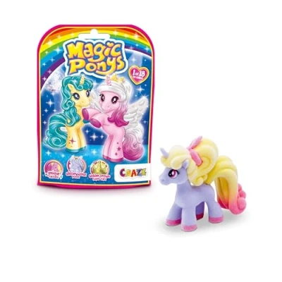 Bild av Craze Magic Pony Vackra ponnyleksaker att samla, 18 olika ponnyfigurer samla hästar, flickor, present och pojkar