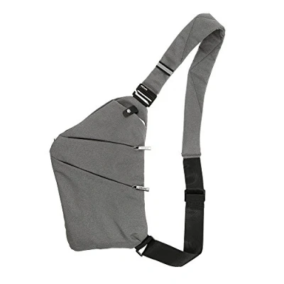 Bild av Lixada Sling ryggsäck bröstväska lätt utomhus sport resor vandring stöldskydd crossbody axelväska väska dagväska för män kvinnor, grå 2