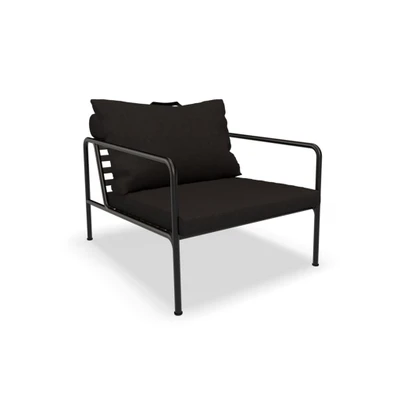 Bild av HOUE AVON Lounge Chair Trädgårdsstol Char/Black H58 x W81 D99 SH39 cm