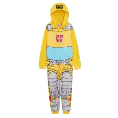 Bild av Transformers pojkar Onesie Optimus Prime eller Bumblebee fleece pyjamas barn pyjamas, Humla, 7 8 Years