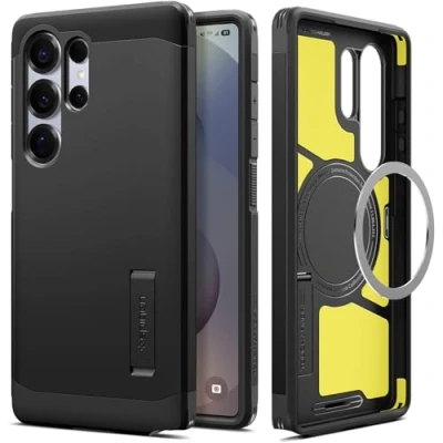 Bild av Spigen Tough Armor (AI) MagFit Case för Samsung Galaxy S25 Ultra Skal Fodral, Kompatibel med MagSafe Svart