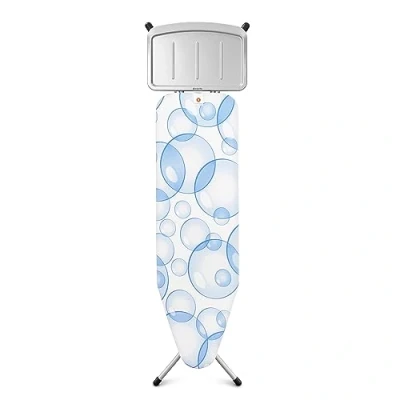 Bild av Brabantia Bügelbrett C, Massive Dampfbügelablage, Solid Ångstationshållare, Bubbles, B Strykbord (124 x 38 cm)