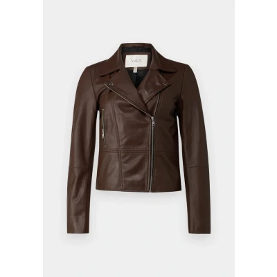 Bild av YAS Sophie Jacket Skinnjacka, Storlek: XS, Chicory coffee