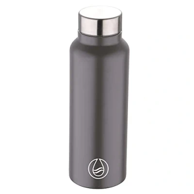 Bild av Bergner Vattenflaska 750ml rostfritt stål grå Walking anywhere, 750 ml