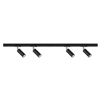 Bild av Briloner RAIL 230 V skensystem, svart, 4 LED spot, längd 1,5 m