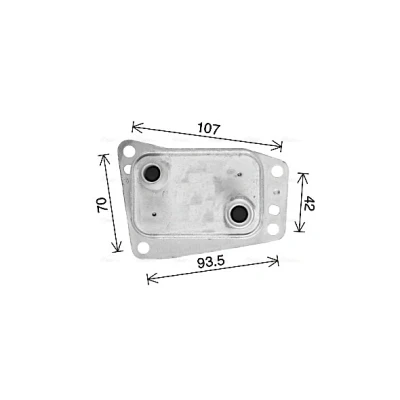 Bild av PRASCO CN3327 Radiateur d&#039;Huile sans filtre, avec raccords rapides PEUGEOT: 3008 I, 308 II 3/5 portes, 508 I SW, CITROËN: Jumper Van, C5 3
