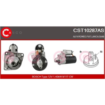 Bild av CASCO CST10287AS Startmotor 12V 1,40kW 11, 9 CPS0066 M8 81mm SAAB: 3 Kombi, Sedan, Cabriolet, FIAT: Grande Punto Hatchback, Strada Pick up