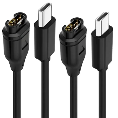 Bild av Sinoacc USB C laddare för Garmin Watch laddningskabel Fenix 5 5S 5X Plus 6 6S 6X Pro 7 7S 7X, Forerunner 745 935 945 45 45S musik, instinkt, Approach S10 S40 S60 S12 S42 Vivoactive 3 4 4S Venu