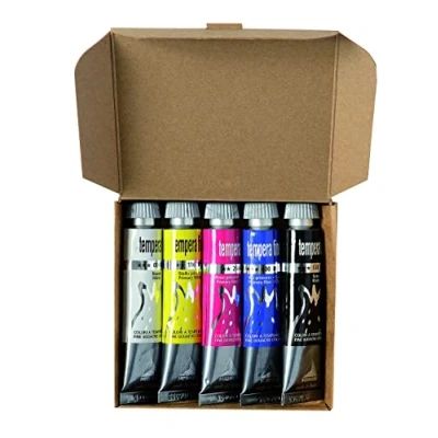 Bild av Industria Maimeri 2598049 tempera färger, set 5 rör, 20 ml, primära färger
