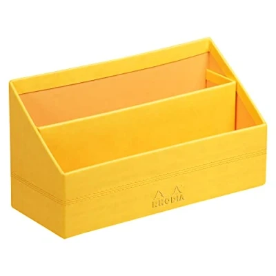Bild av Rhodia 318946C brevfack (10 x 25 31 cm, perfekt för din organisation, konstläder, elegant, praktisk), 1 st, gul