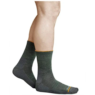 Bild av VITSOCKS Ull Vandringsstrumpor Herr, MERINOULL Trekking Strumpor, Varma Vadderade Andas, grön grå, 43 46