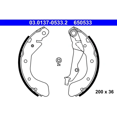 Bild av Bromsbackar, sats Ate 03.0137 0533.2