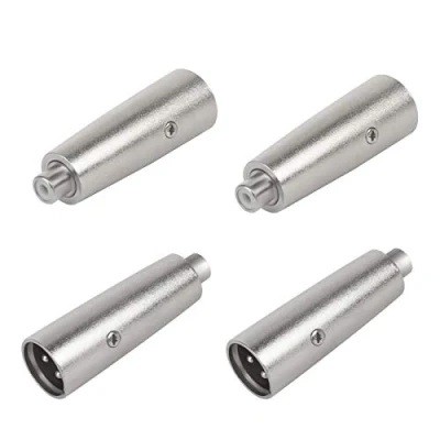 Bild av LuluDa XLR 3 stiftskontakt 4 stycken kontakt till RCA uttagsadapter professionell ljudmikrofon anslutning adapter omvandlare