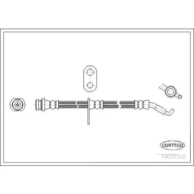 Bild av CORTECO 19035302 Flexible De Frein Essieu avant 540 SUZUKI: SWIFT 3, Splash