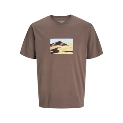 Bild av Jack &amp; Jones Jorvesterbro Picture CREW NECK Tshirt med print, Storlek: XL, Deep taupe
